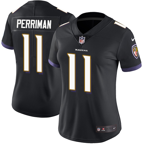 Nike Ravens #11 Breshad Perriman Black Alternate Women's Stitched NFL Vapor Untouchable Limited Jersey - Click Image to Close
